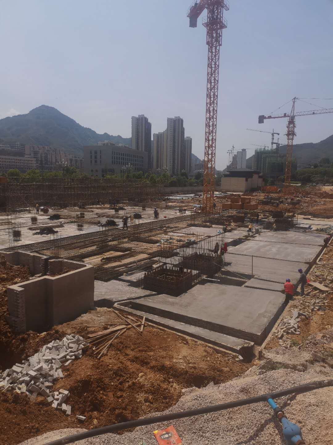 蓝色港湾施工图片